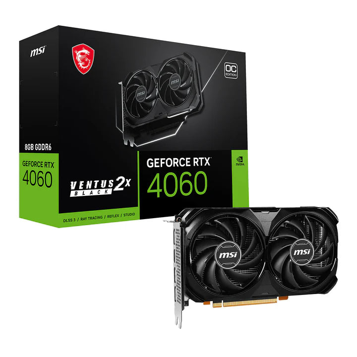 CARTE GRAPHIQUE MSI RTX 4060 VENTUS 2X 8GB GDDR6 OC BLACK